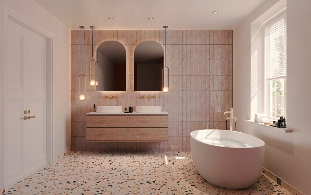 3D visualisation of a bathroom