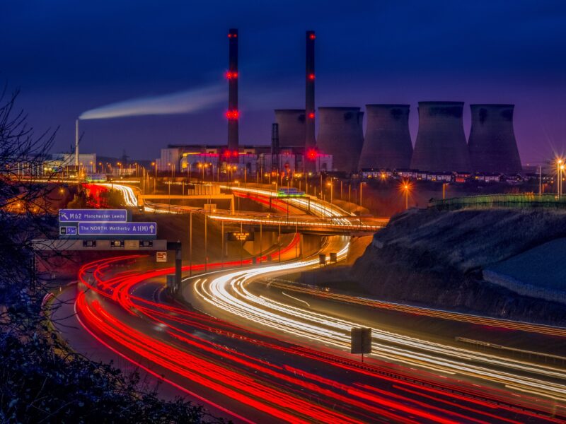 road network at night