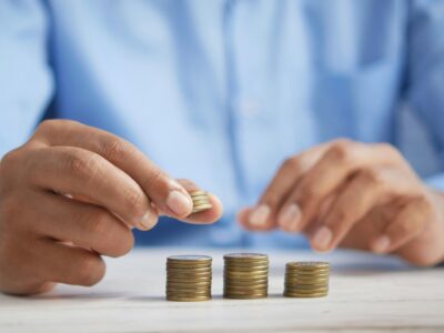 Man counting money