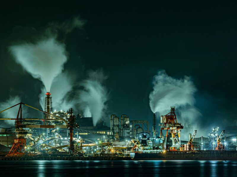 factory at night